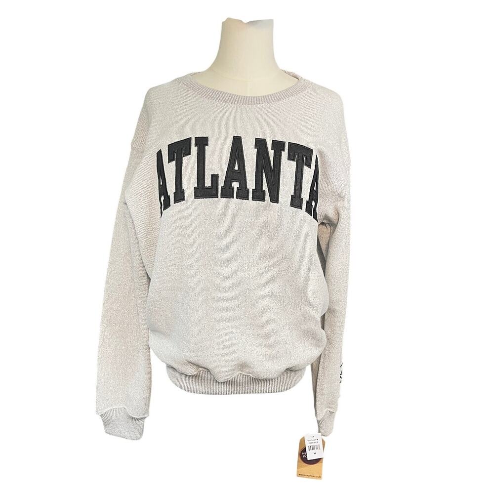 Atlanta Graphic Sweatshirt NWT New York Popular Gray Crewneck Streetwear M - Picture 1 of 9